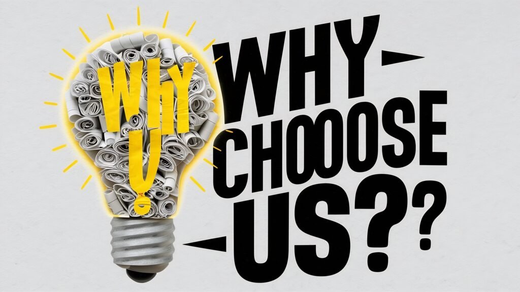 Why choose us question with paper lightbulb 1024x576